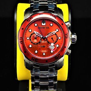 New/ Rare Invicta Men's RED DIAL Watch-